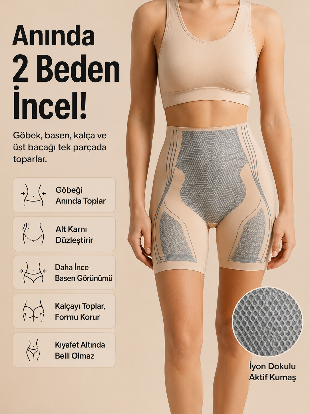 IonSculpt™ 2 Beden İncelten Korse Şort