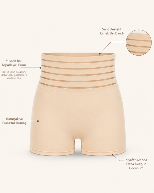 FlexSculpt Short – Yüksek Bel Toparlayıcı Şort
