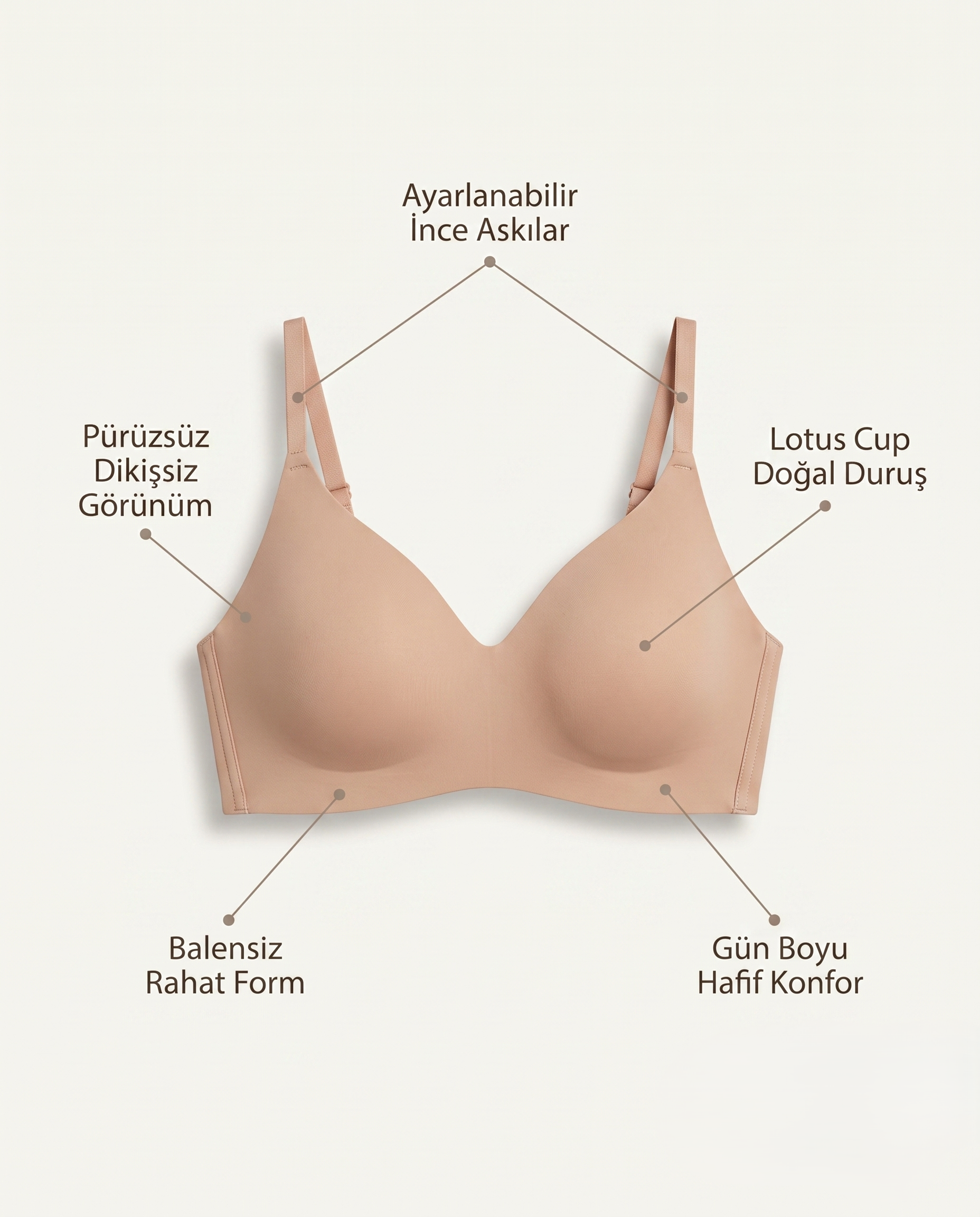 LotusSoft Balensiz Dikişsiz Bra