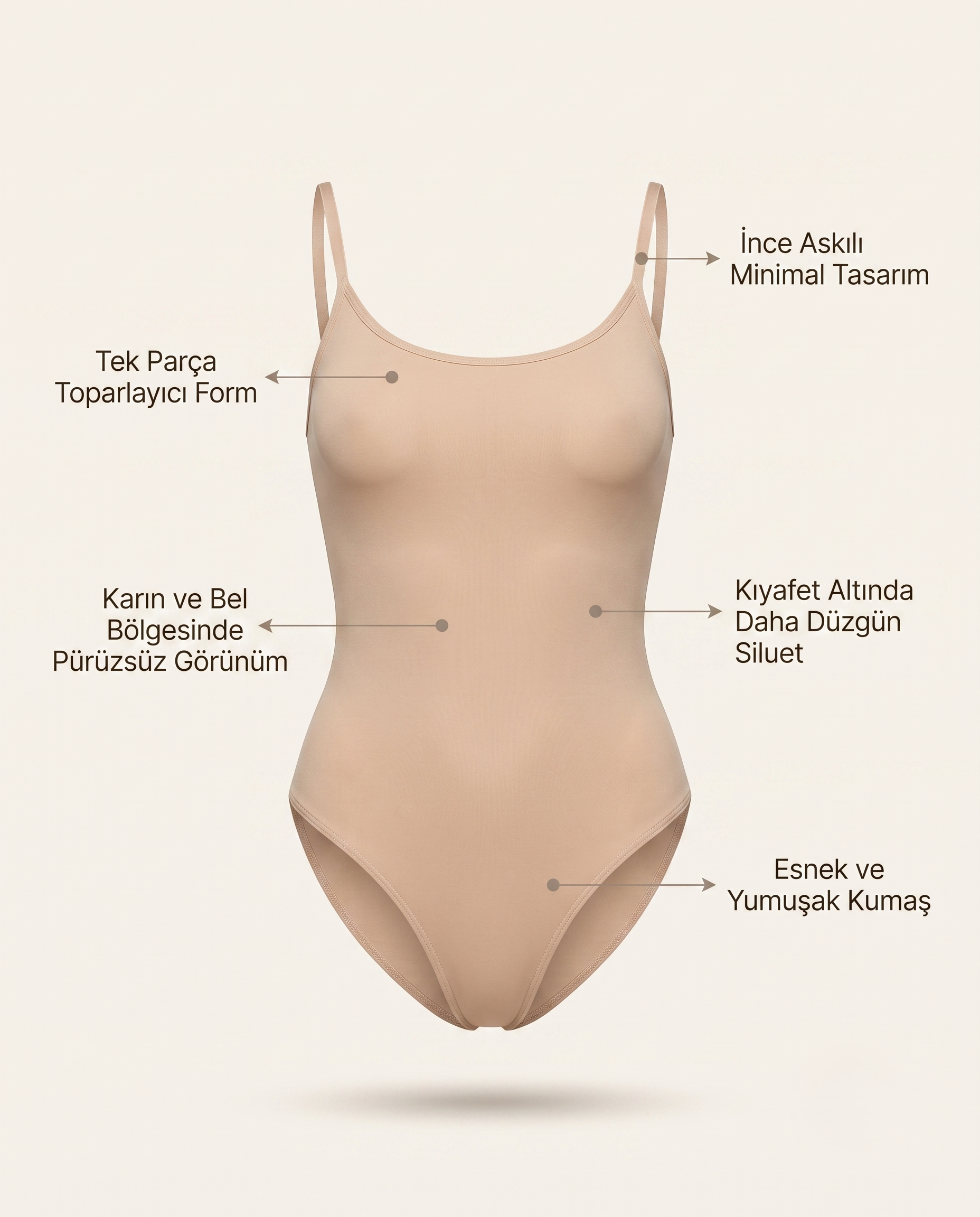 BodySculpt Suit – İnce Askılı Toparlayıcı Body Korse