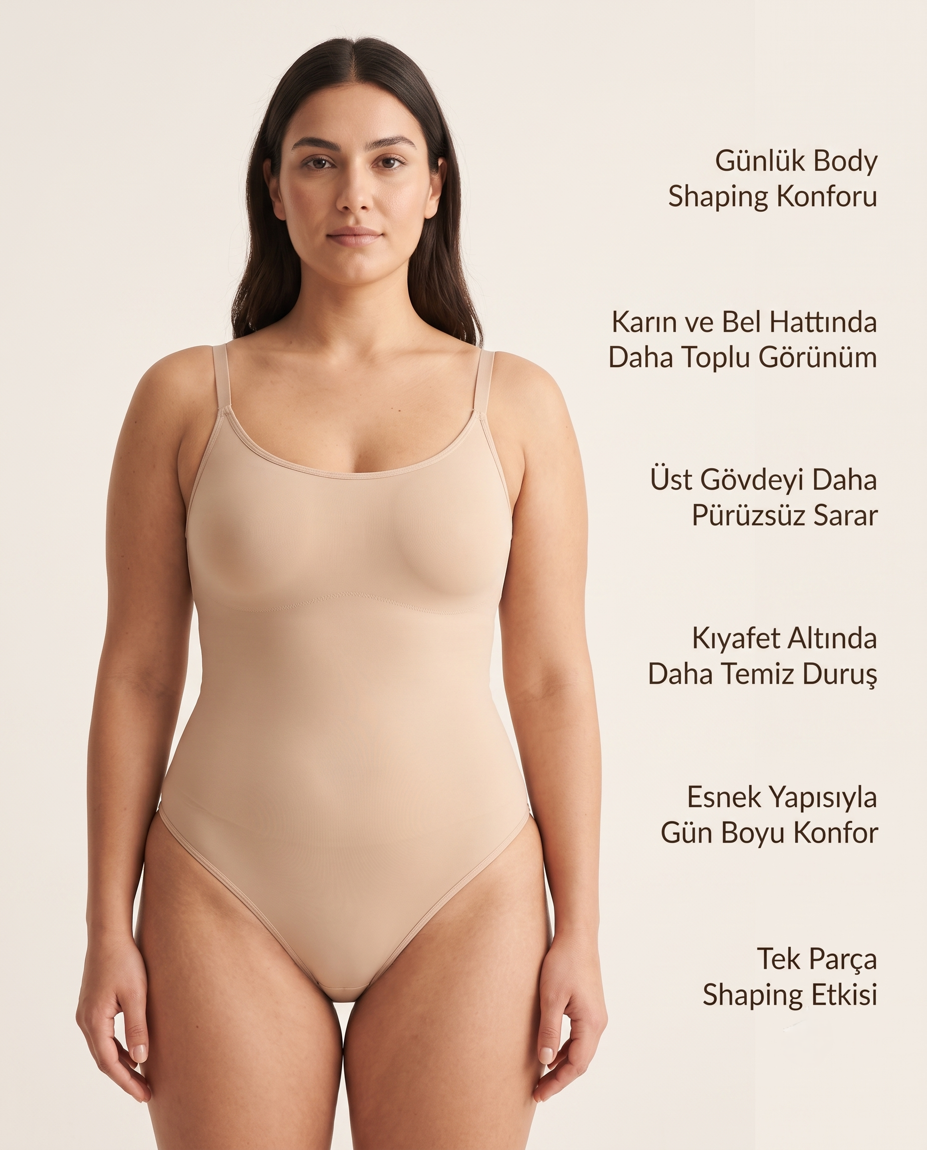 BodySculpt Suit – İnce Askılı Toparlayıcı Body Korse