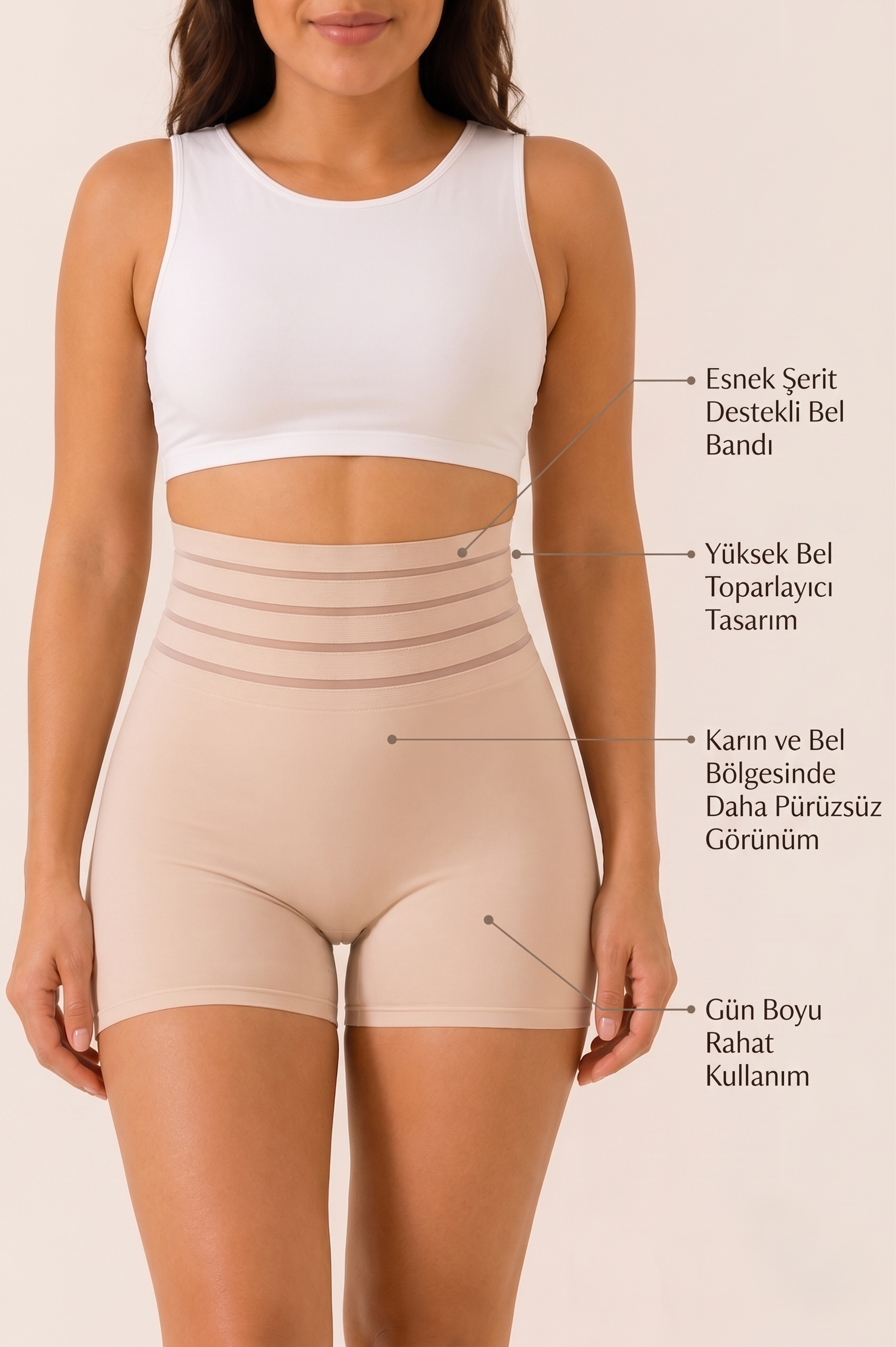 FlexSculpt Short – Yüksek Bel Toparlayıcı Şort
