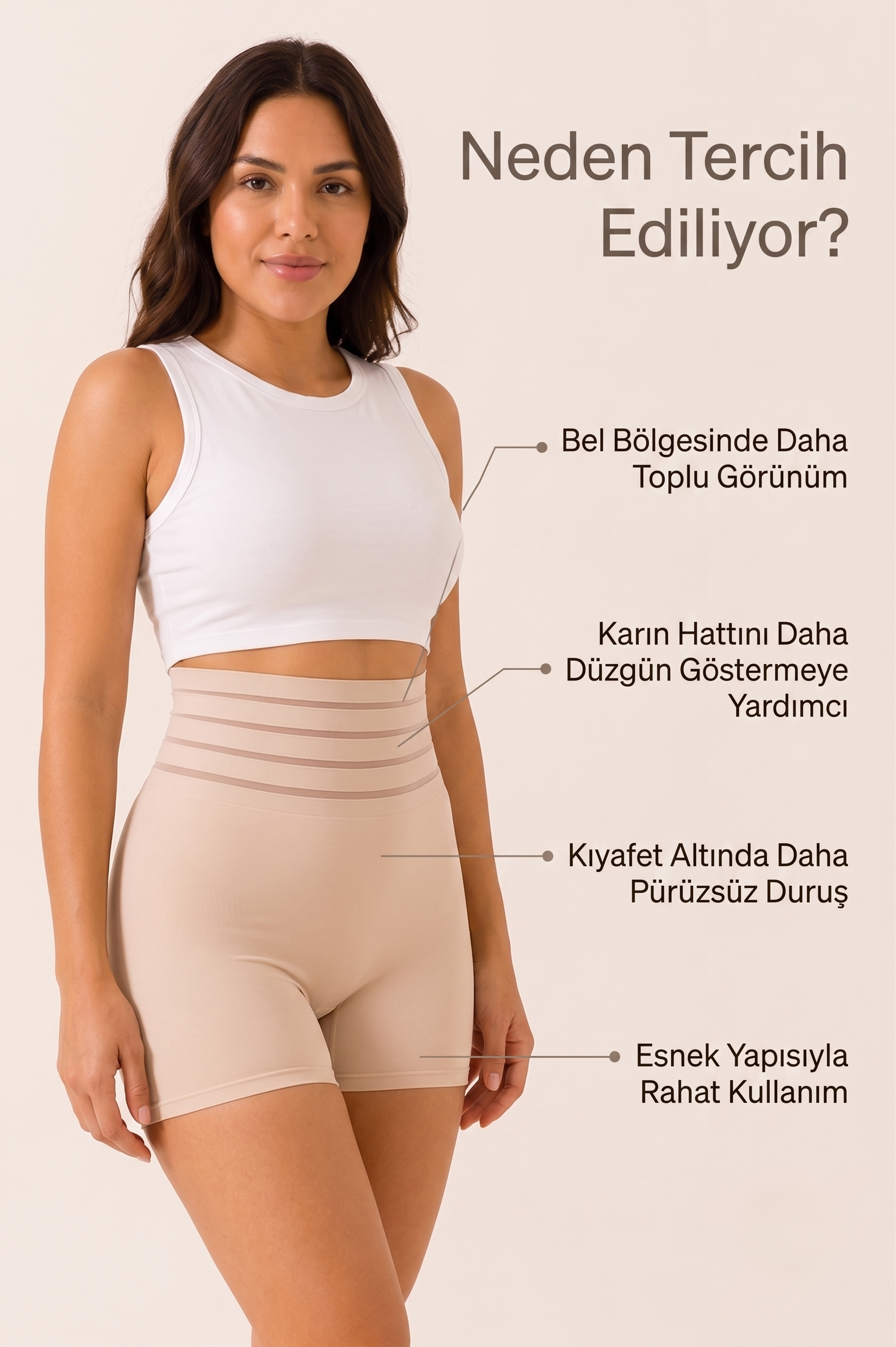 FlexSculpt Short – Yüksek Bel Toparlayıcı Şort